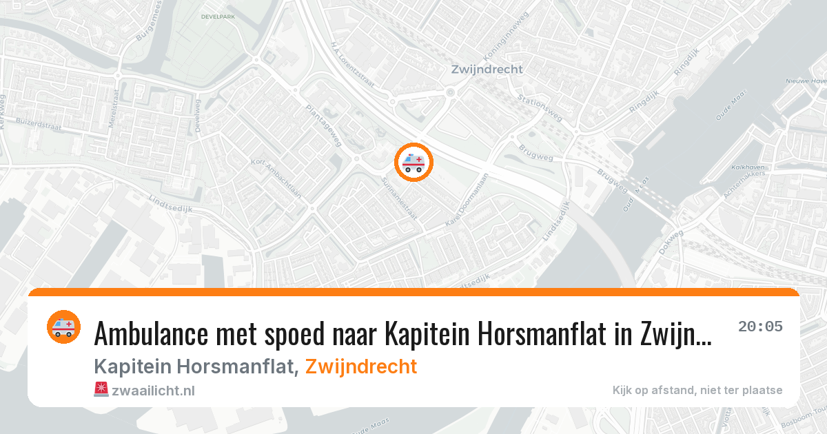 Ambulance met spoed naar Kapitein Horsmanflat in Zwijndrecht — 17 mrt 2026