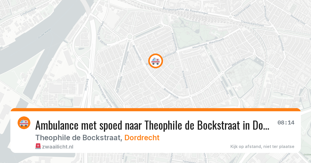 Ambulance met spoed naar Theophile de Bockstraat in Dordrecht — 24 jan 2026