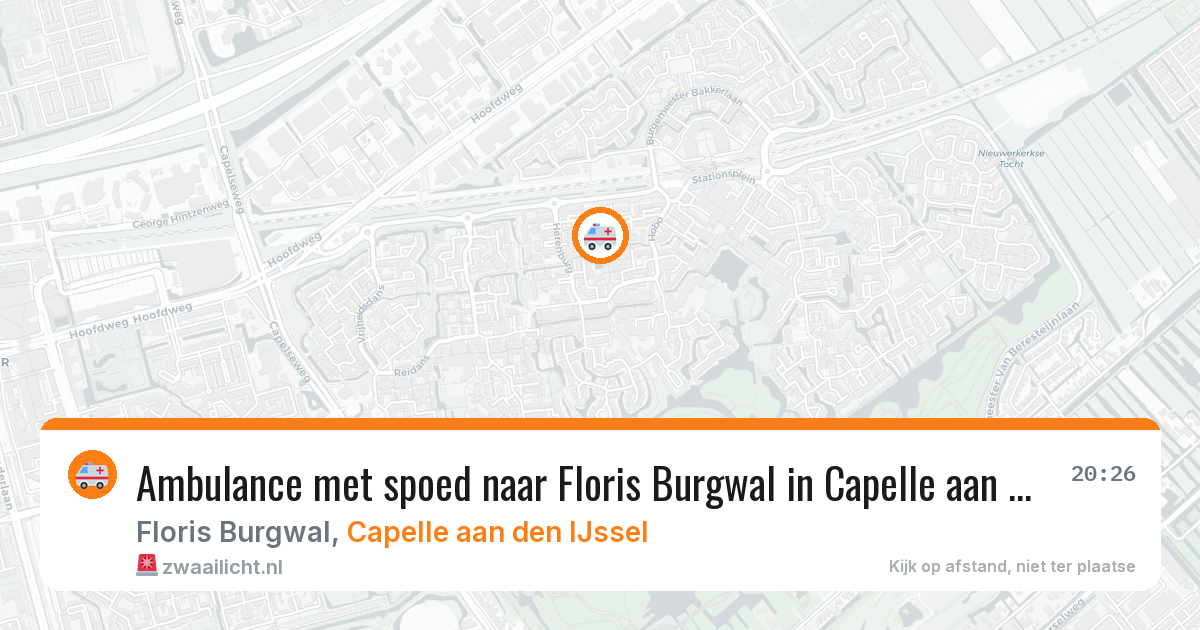 Ambulance met spoed naar Floris Burgwal in Capelle aan den IJssel — 10 aug 2026