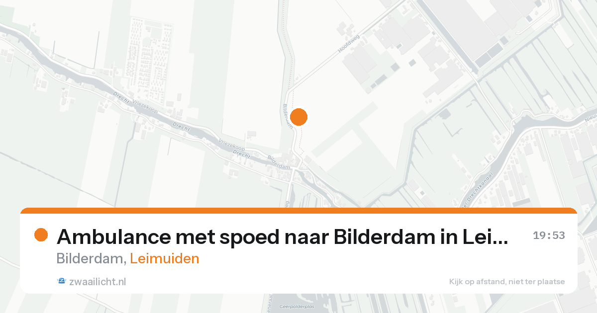 Ambulance met spoed naar Bilderdam in Leimuiden — 22 aug 2026