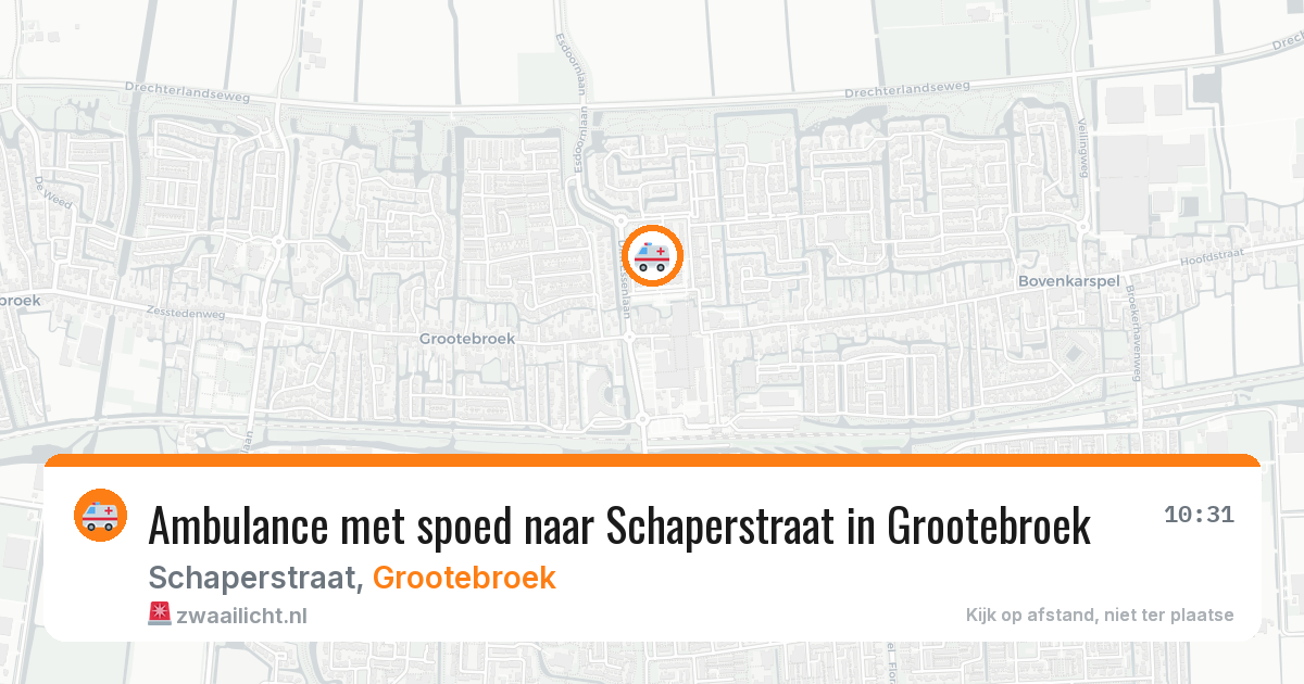 Ambulance met spoed naar Schaperstraat in Grootebroek — 27 jul 2026