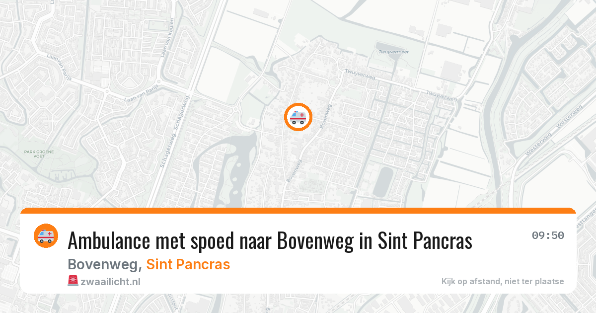 Ambulance met spoed naar Bovenweg in Sint Pancras — 26 jul 2026