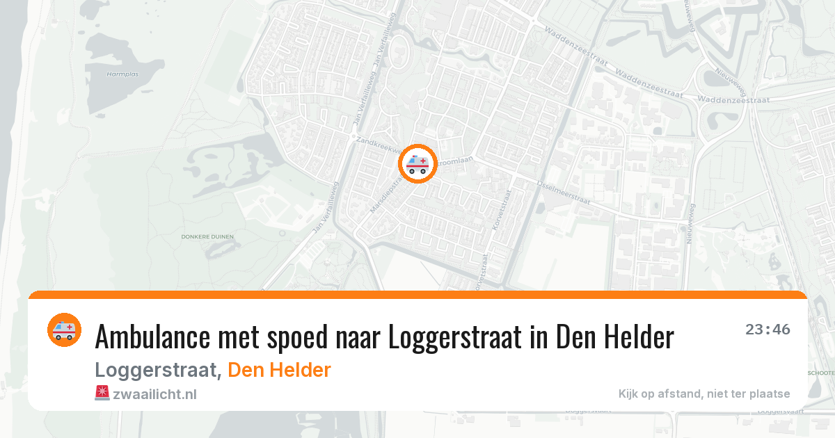 Ambulance met spoed naar Loggerstraat in Den Helder — 26 jan 2026
