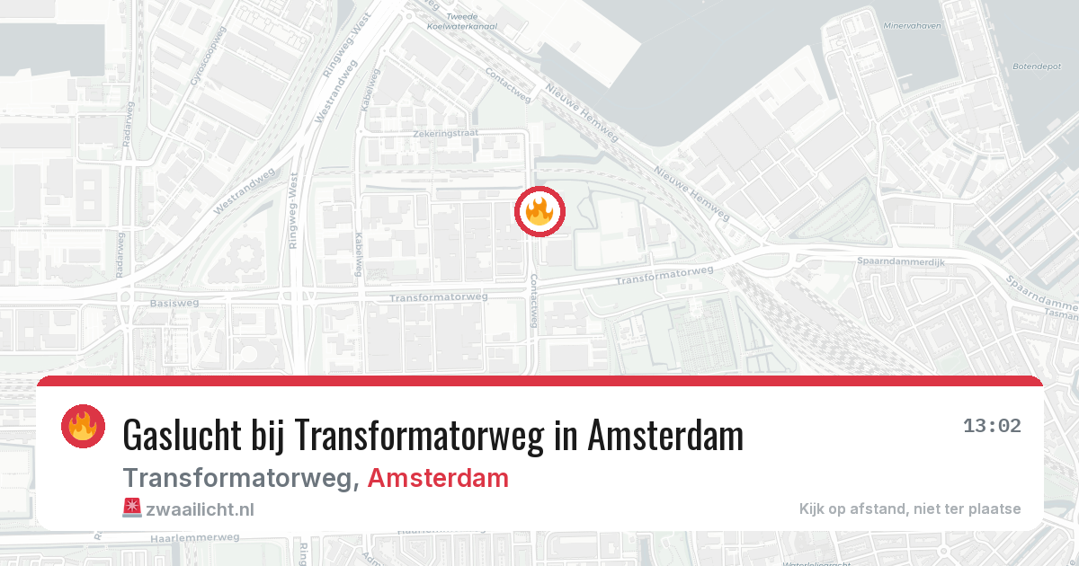 Gaslucht bij Transformatorweg in Amsterdam — 11 aug 2026