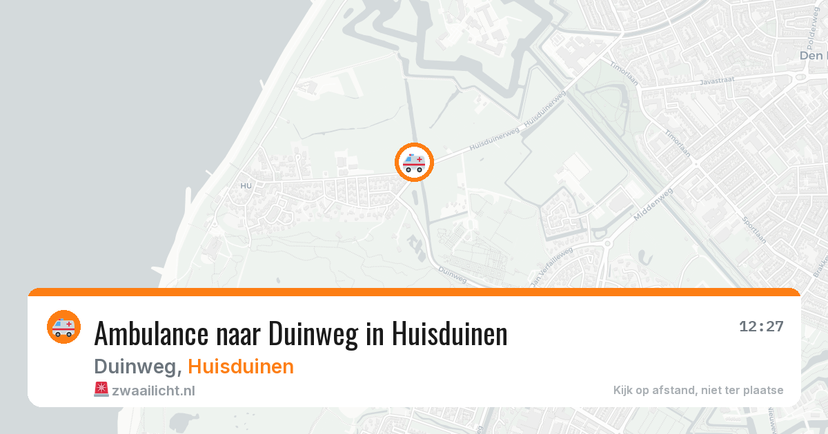 Ambulance naar Duinweg in Huisduinen — 10 apr 2026