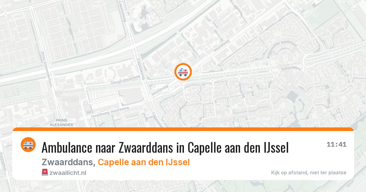 Ambulance naar Zwaarddans in Capelle aan den IJssel — 7 aug 2026