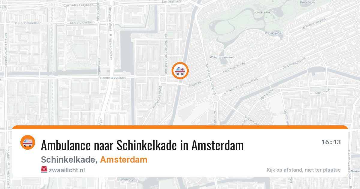 Ambulance naar Schinkelkade in Amsterdam — 6 mei 2026