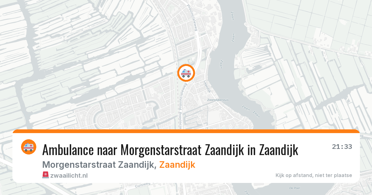 Ambulance naar Morgenstarstraat Zaandijk in Zaandijk — 12 aug 2026