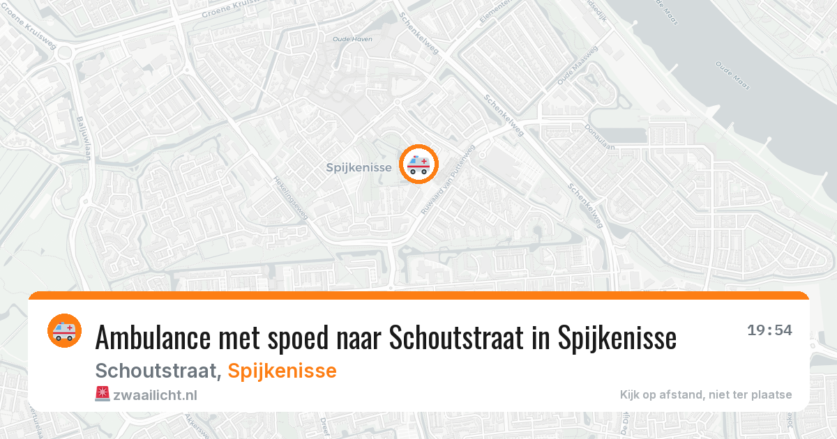 Ambulance met spoed naar Schoutstraat in Spijkenisse — 13 jun 2026
