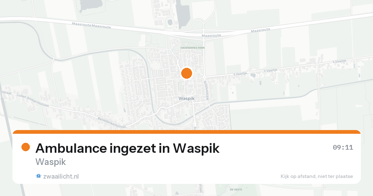 Ambulance ingezet in Waspik — 8 feb 2026