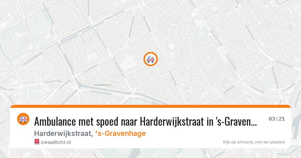 Ambulance met spoed naar Harderwijkstraat in 's-Gravenhage — 11 feb 2026