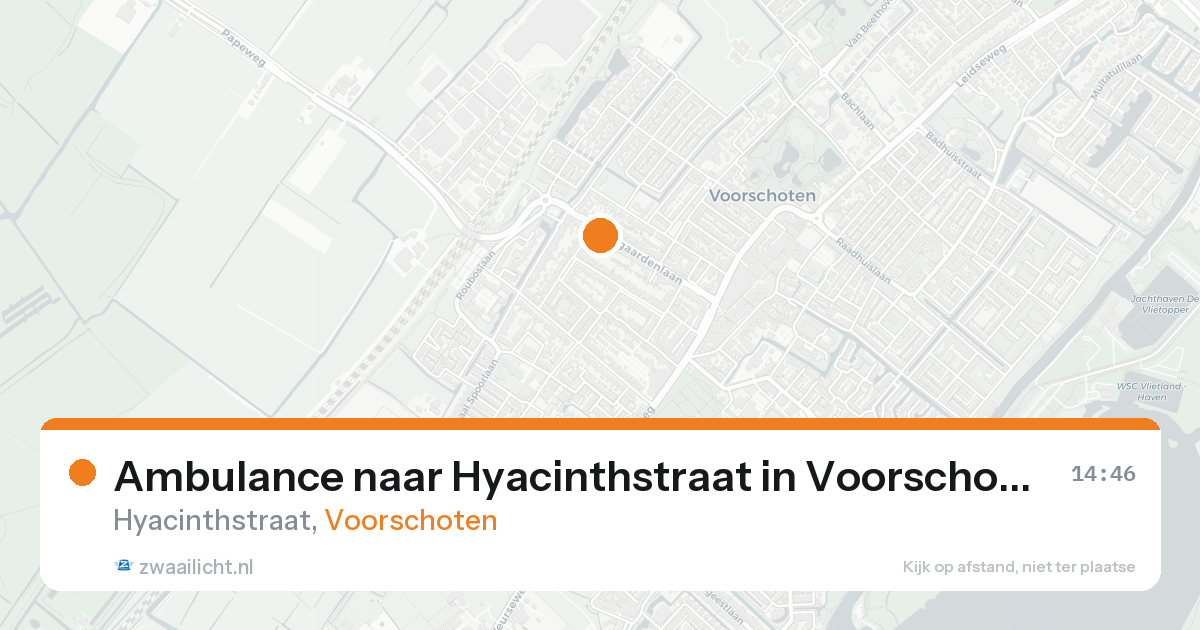 Ambulance naar Hyacinthstraat in Voorschoten — 25 aug 2026