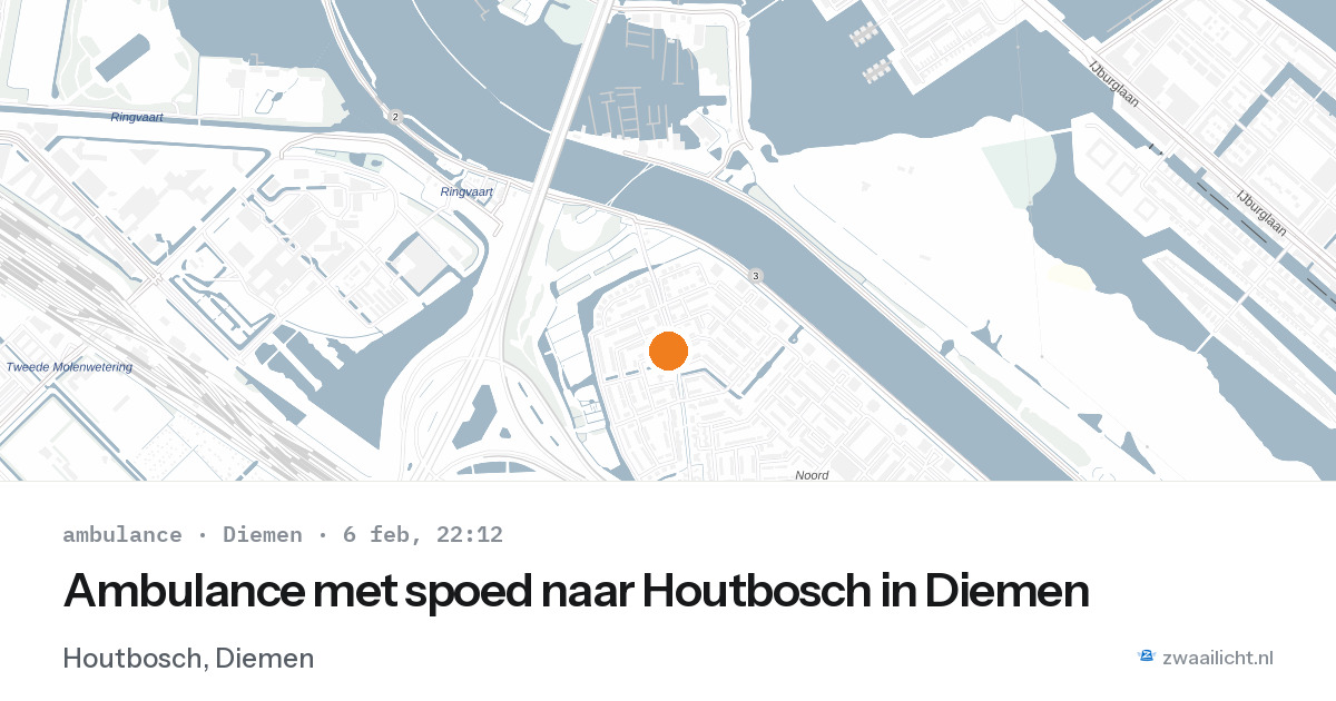 Ambulance met spoed naar Houtbosch in Diemen — 6 feb 2026