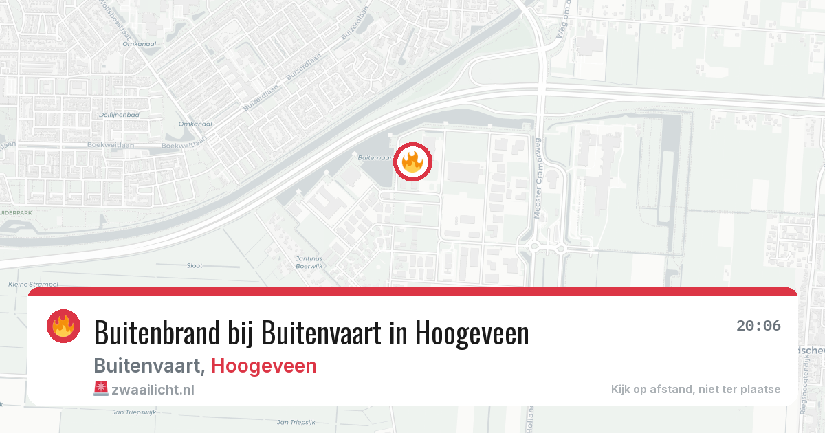 Buitenbrand bij Buitenvaart in Hoogeveen — 7 aug 2026