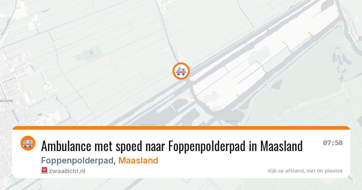 Ambulance met spoed naar Foppenpolderpad in Maasland — 26 jun 2026