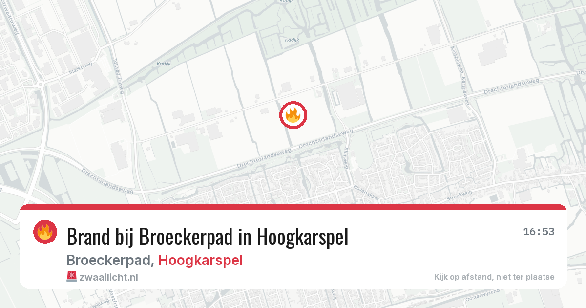 Brand bij Broeckerpad in Hoogkarspel — 24 mei 2026