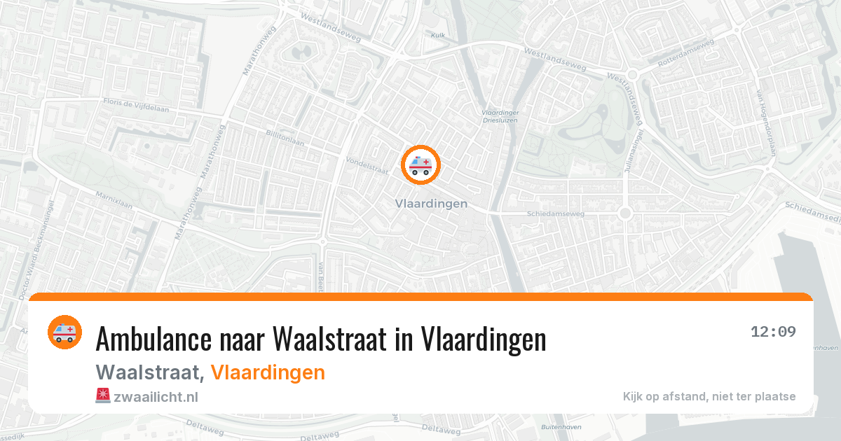 Ambulance naar Waalstraat in Vlaardingen — 1 jul 2026