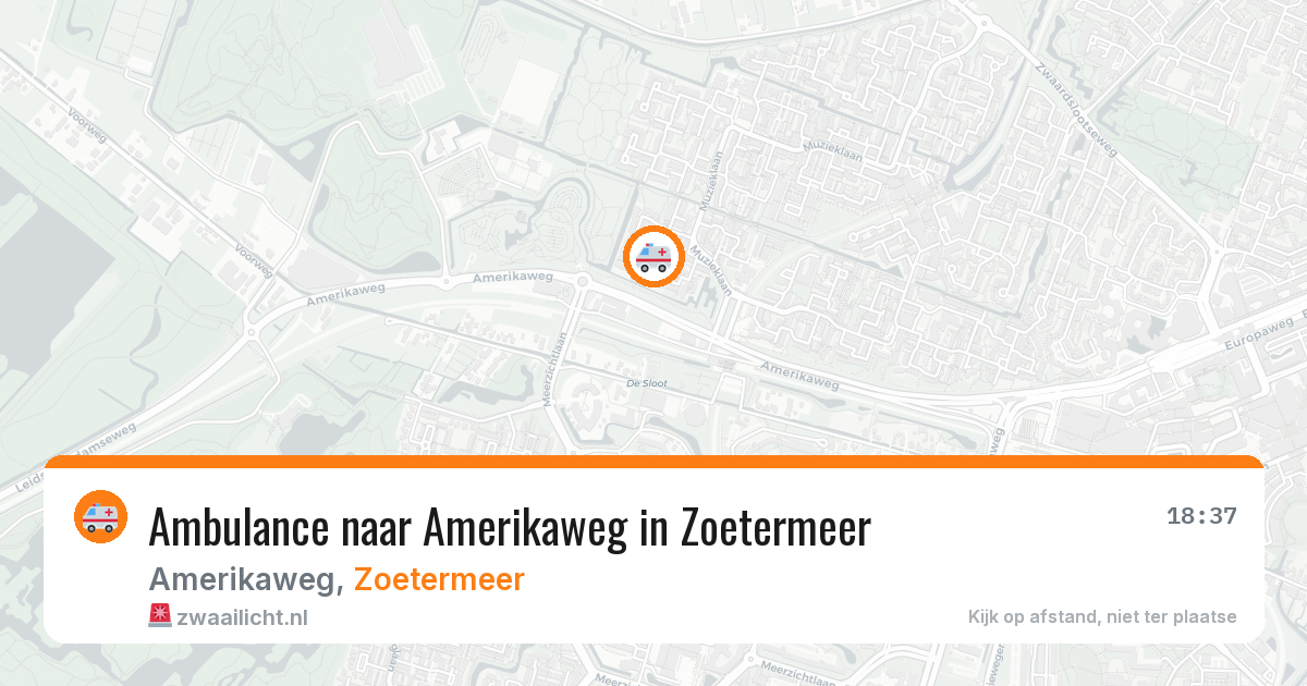 Ambulance naar Amerikaweg in Zoetermeer — 9 mei 2026