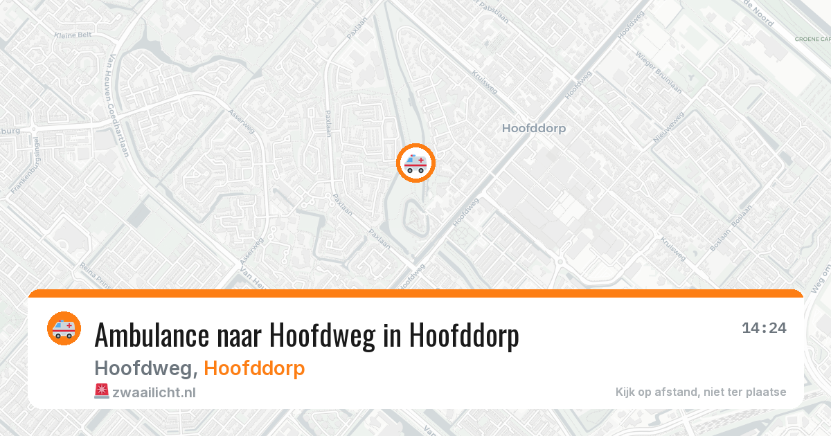 Ambulance naar Hoofdweg in Hoofddorp — 17 mei 2026