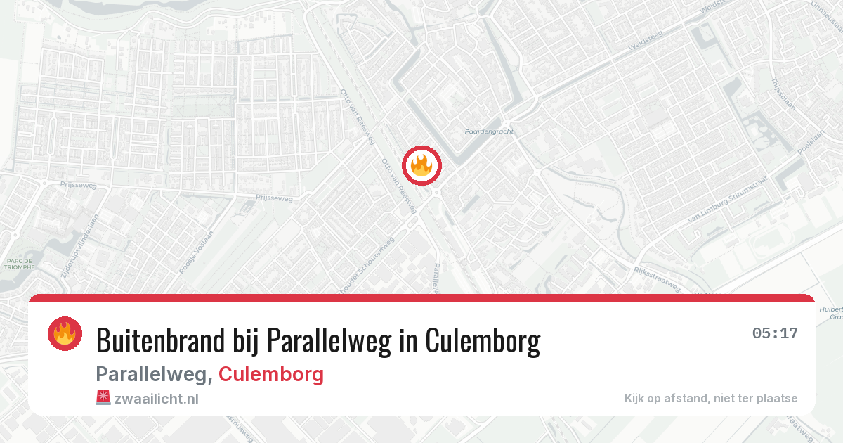 Buitenbrand bij Parallelweg in Culemborg — 5 aug 2026