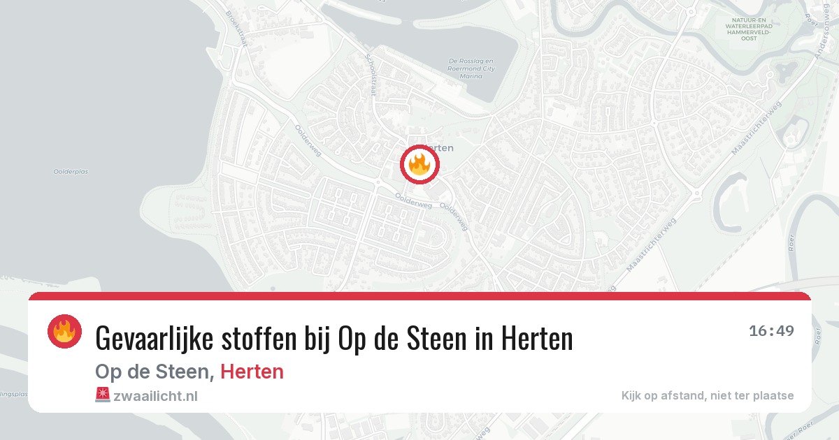 Gevaarlijke stoffen bij Op de Steen in Herten — 10 jun 2026