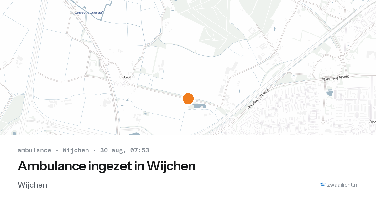 Ambulance ingezet in Wijchen — 30 aug 2026