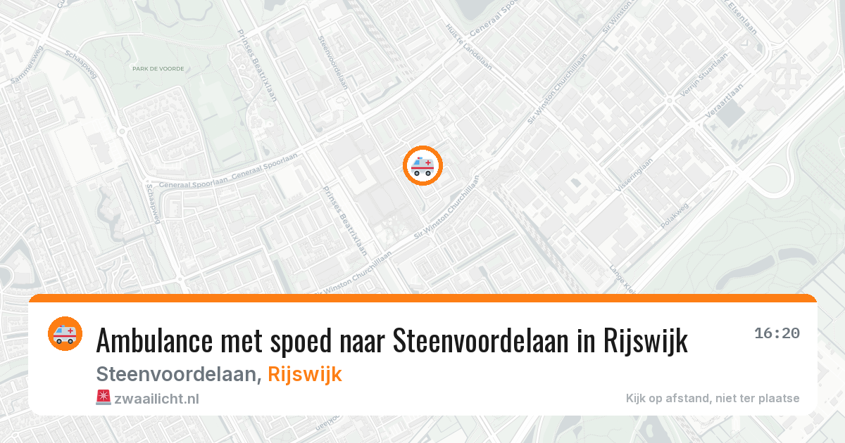 Ambulance met spoed naar Steenvoordelaan in Rijswijk — 7 apr 2026