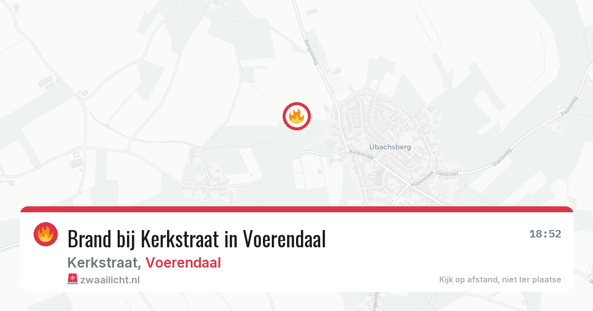 Brand bij Kerkstraat in Voerendaal — 5 jul 2026