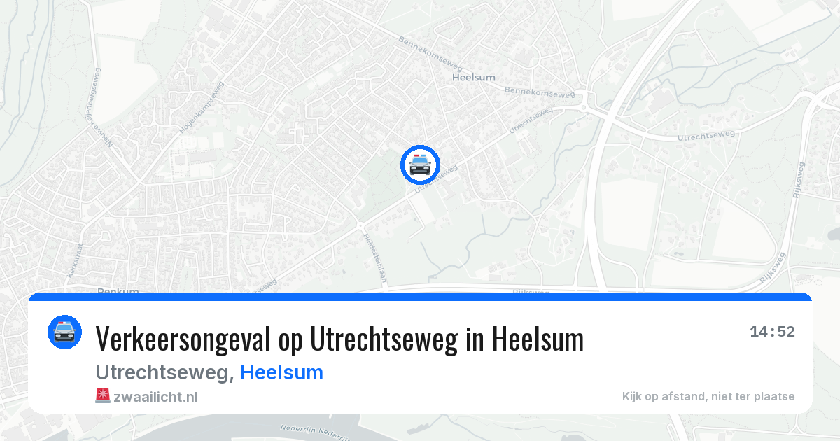 Verkeersongeval op Utrechtseweg in Heelsum — 17 apr 2026