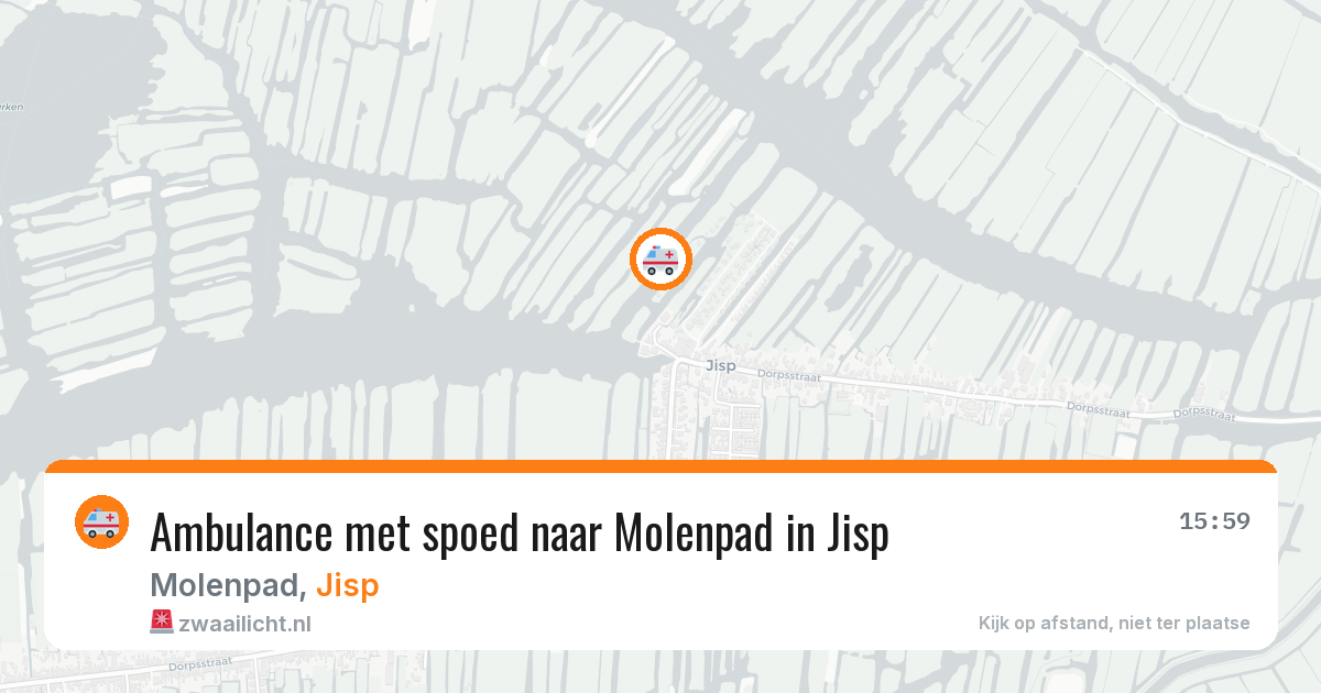 Ambulance met spoed naar Molenpad in Jisp — 13 mei 2026