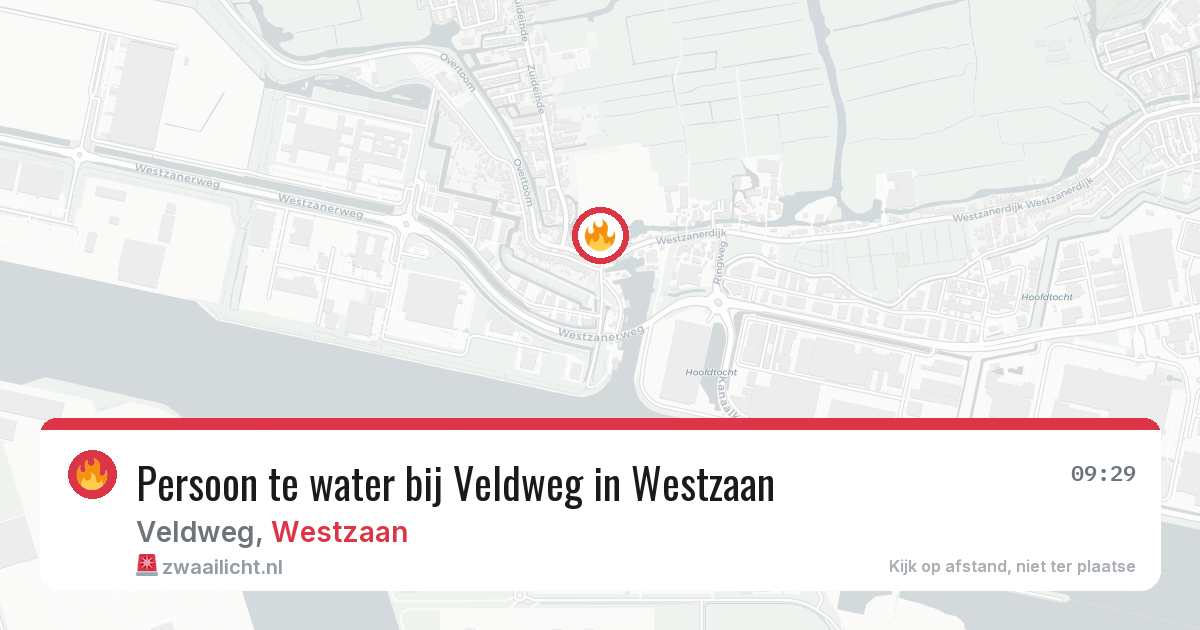 Persoon te water bij Veldweg in Westzaan — 18 jul 2026