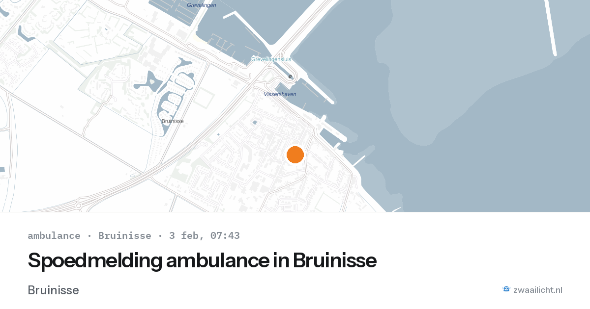 Spoedmelding ambulance in Bruinisse — 3 feb 2026