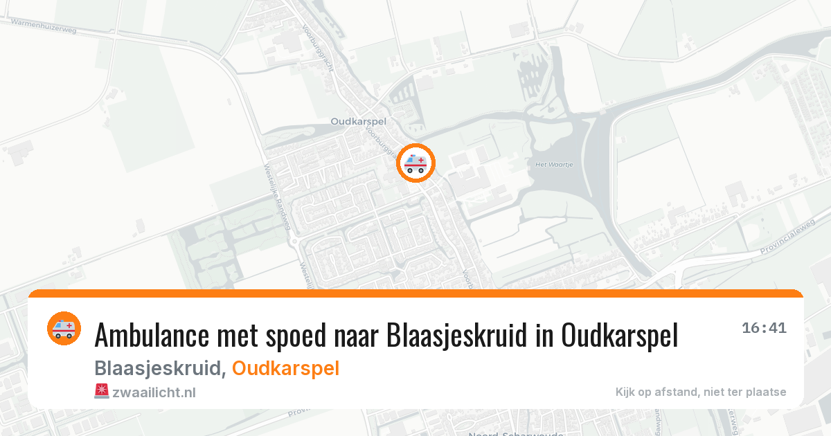 Ambulance met spoed naar Blaasjeskruid in Oudkarspel — 15 feb 2026