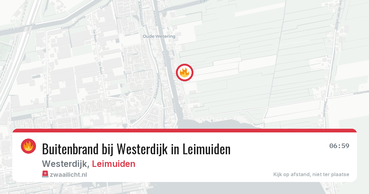 Buitenbrand bij Westerdijk in Leimuiden — 24 jun 2026