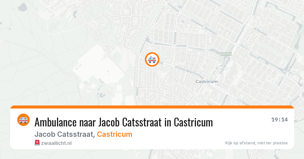 Ambulance naar Jacob Catsstraat in Castricum — 26 mei 2026