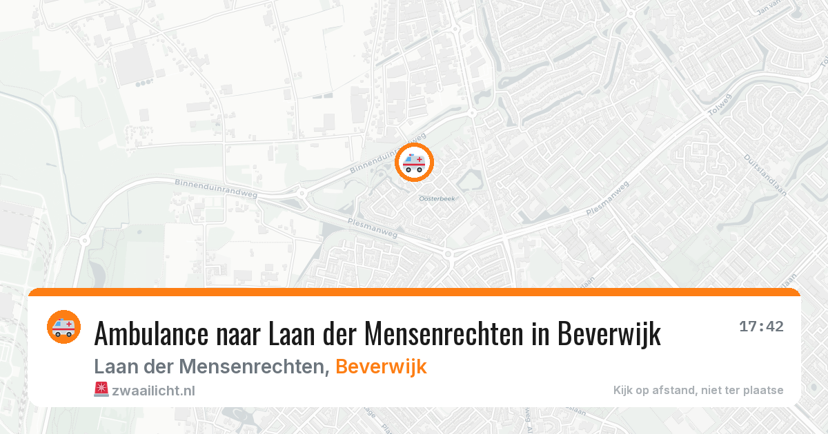 Ambulance naar Laan der Mensenrechten in Beverwijk — 10 aug 2026