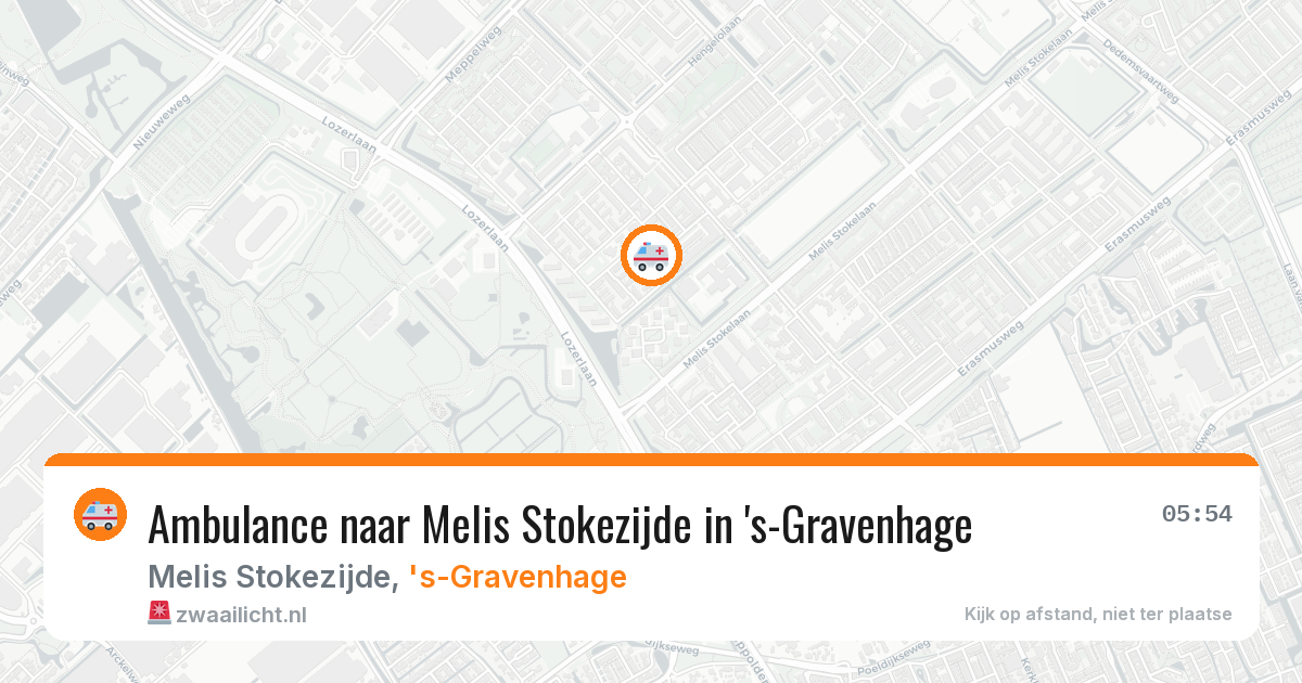 Ambulance naar Melis Stokezijde in 's-Gravenhage — 11 aug 2026