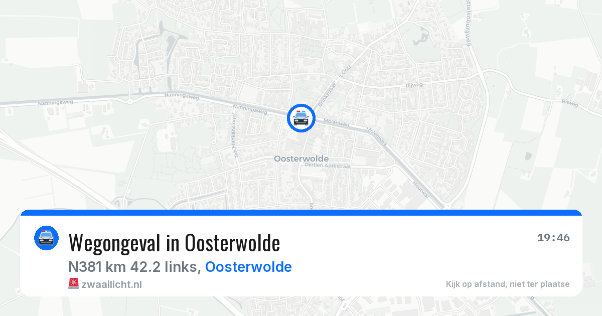 Wegongeval in Oosterwolde — 25 mrt 2026