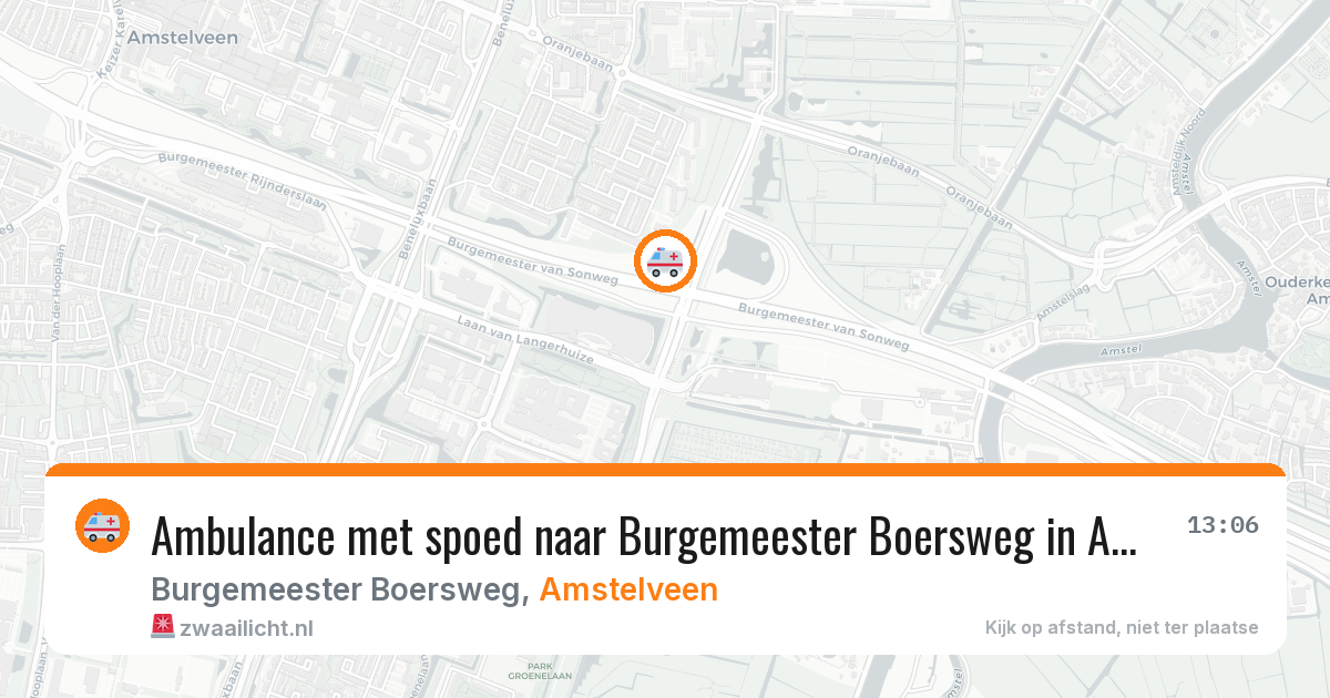 Ambulance met spoed naar Burgemeester Boersweg in Amstelveen — 11 apr 2026