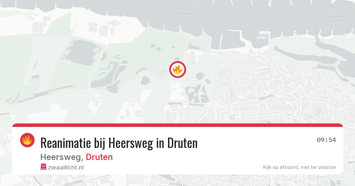 Reanimatie bij Heersweg in Druten — 24 mrt 2026