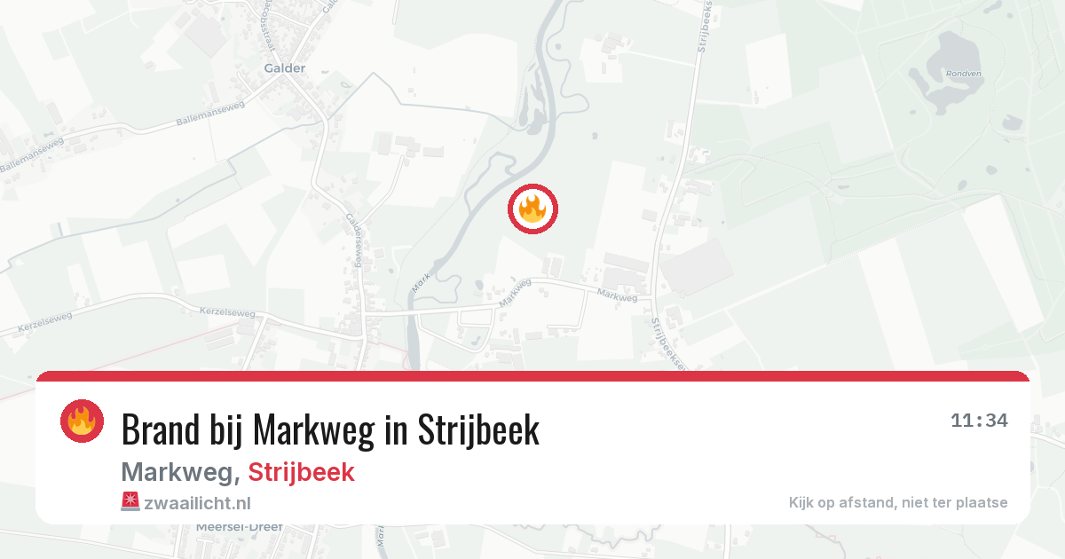 Brand bij Markweg in Strijbeek — 23 mei 2026
