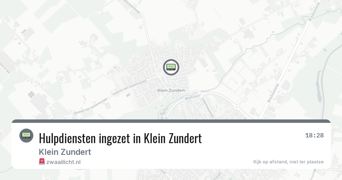 Hulpdiensten ingezet in Klein Zundert — 20 mrt 2026 | 🚨 Zwaailicht.nl