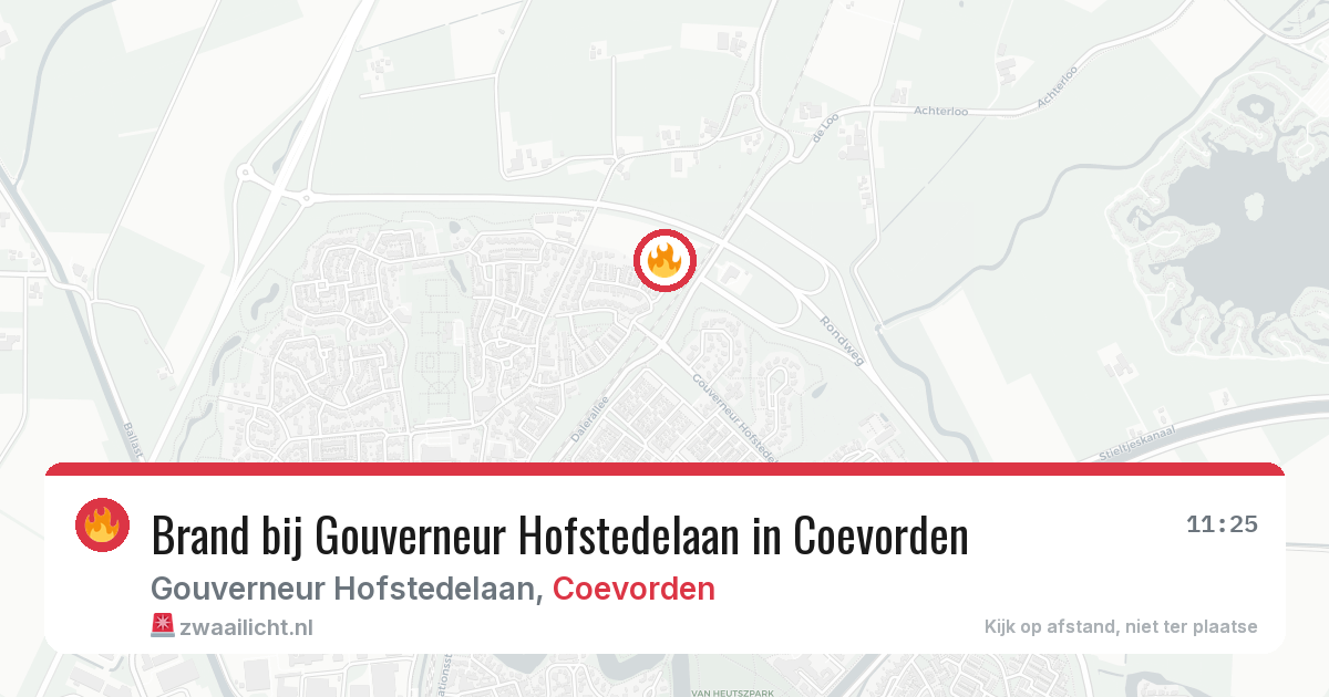 Brand bij Gouverneur Hofstedelaan in Coevorden — 26 jul 2026
