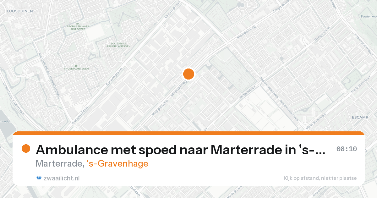 Ambulance met spoed naar Marterrade in 's-Gravenhage — 24 aug 2026