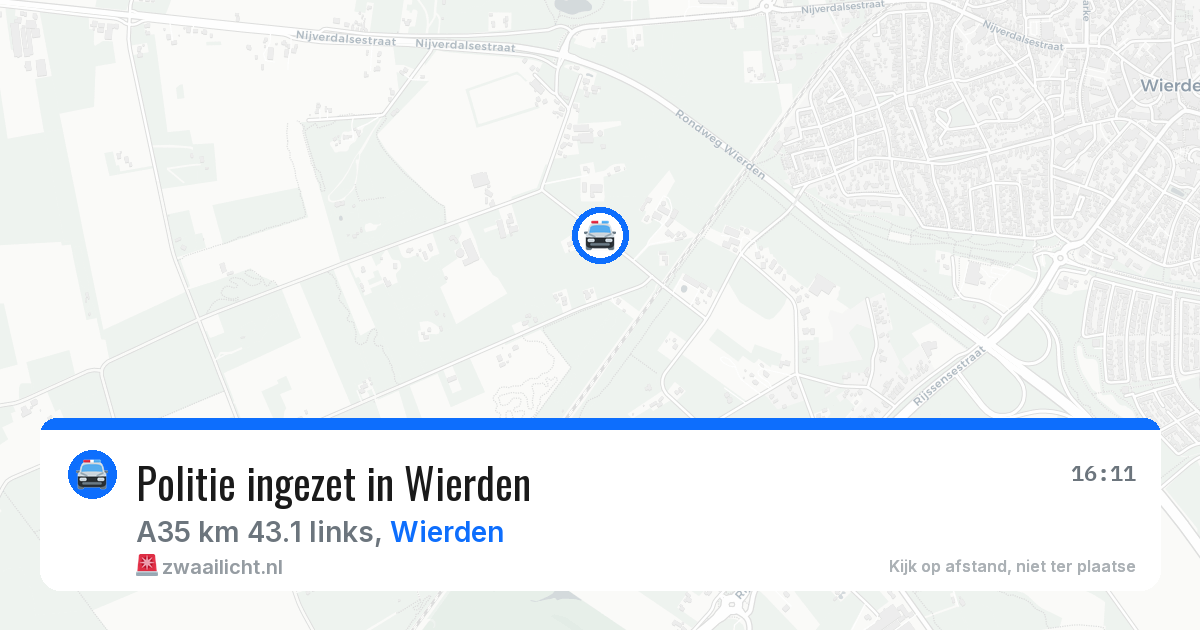 Politie ingezet in Wierden — 4 jun 2026 | 🚨 Zwaailicht.nl