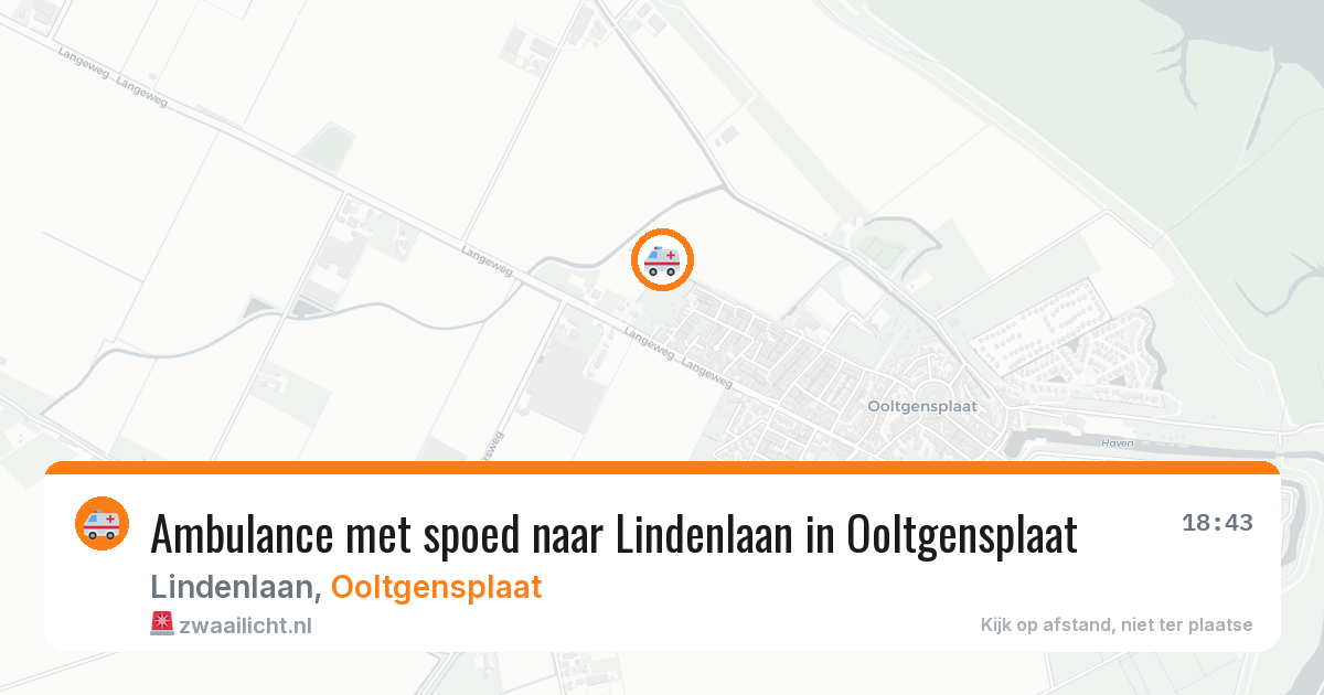Ambulance met spoed naar Lindenlaan in Ooltgensplaat — 9 aug 2026