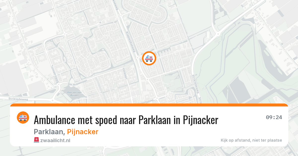 Ambulance met spoed naar Parklaan in Pijnacker — 25 feb 2026