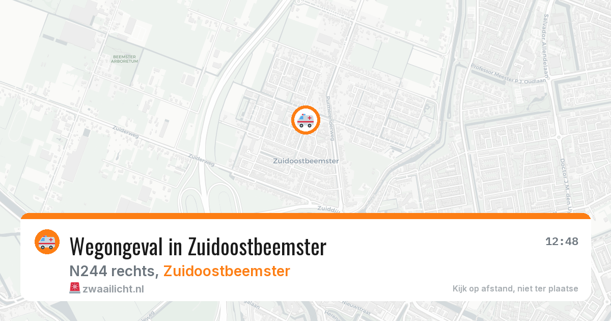 Wegongeval in Zuidoostbeemster — 16 apr 2026