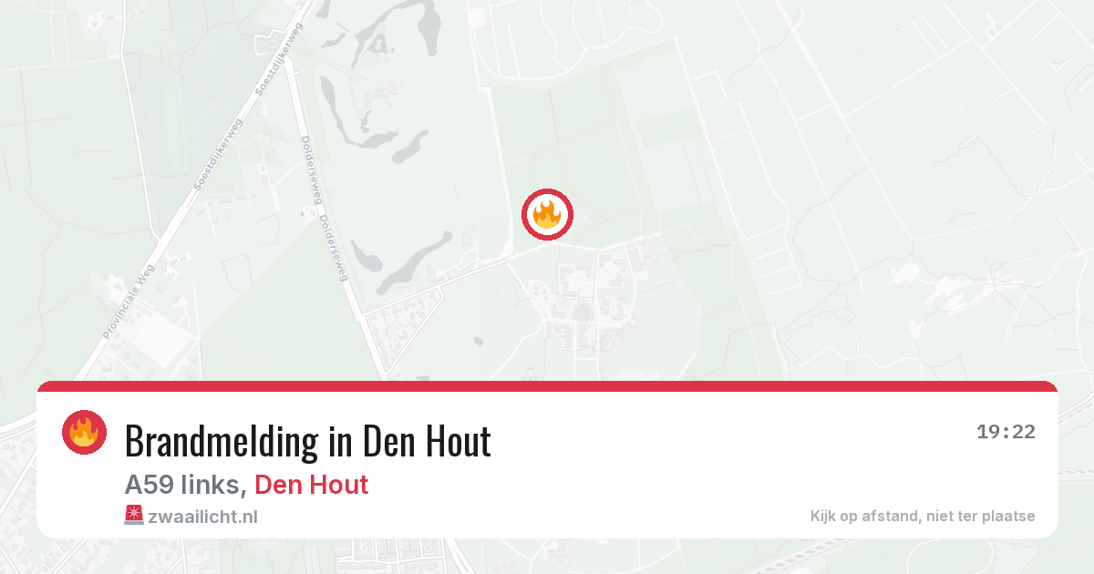 Brandmelding in Den Hout — 16 jan 2026