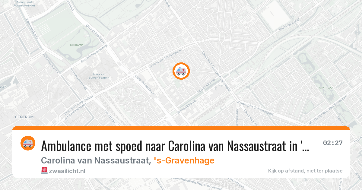 Ambulance met spoed naar Carolina van Nassaustraat in 's-Gravenhage — 4 jun 2026